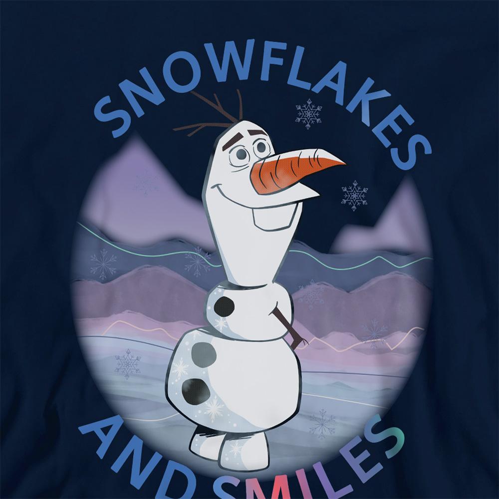 Navy - Back - Frozen Childrens-Kids Snowflakes And Smiles Olaf Pullover Hoodie