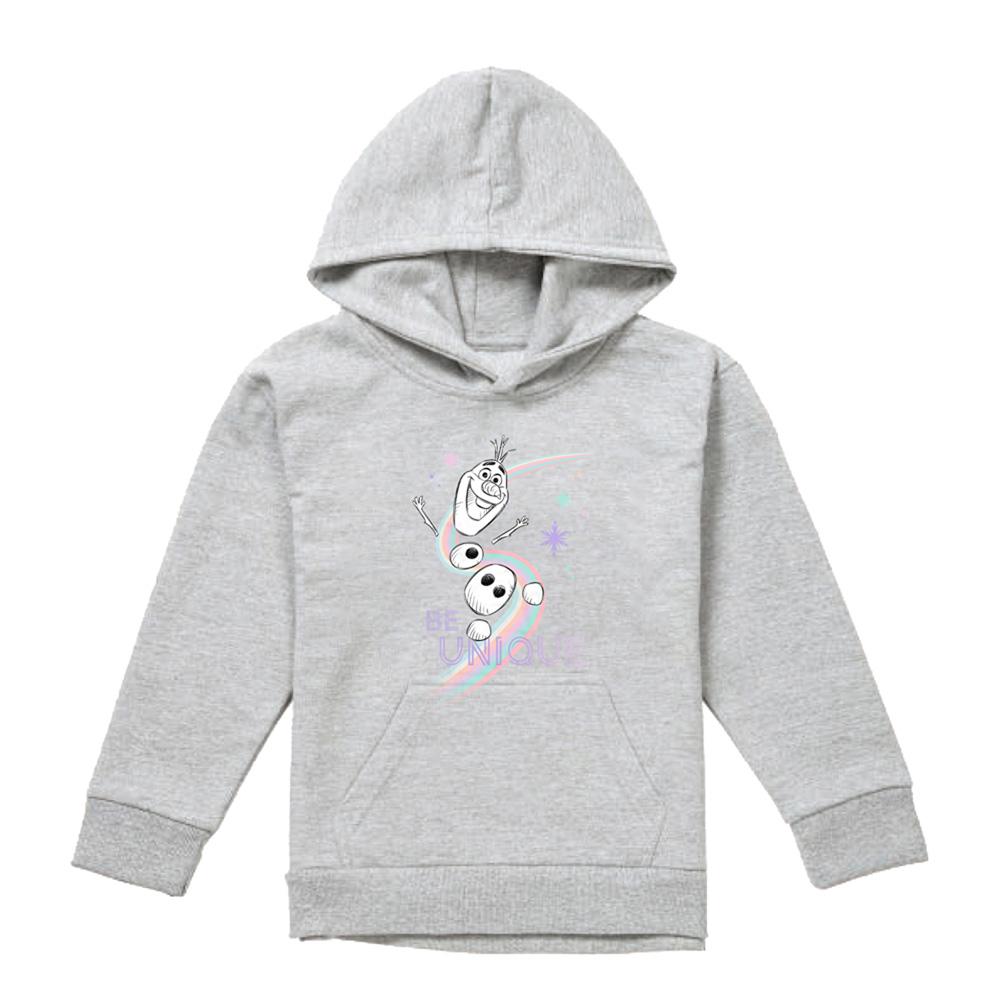 Athletic Heather - Front - Frozen Childrens-Kids Be Unique Olaf Rainbow Heather Pullover Hoodie