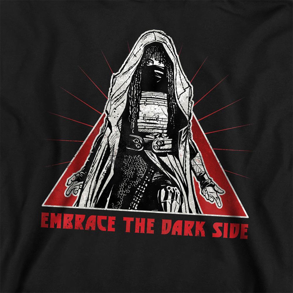 Black - Back - Star Wars: The Acolyte Childrens-Kids Embrace The Dark Side Of The Force Hoodie