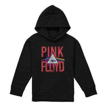 Black - Lifestyle - Pink Floyd Childrens-Kids Allseeing Prism Pull Over Hoodie