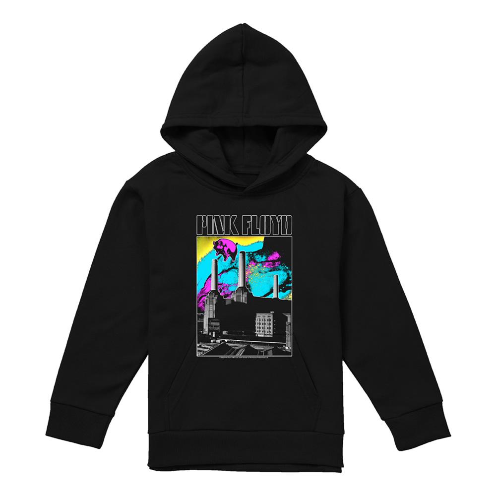 Navy - Lifestyle - Pink Floyd Childrens-Kids Animals Sky Pull Over Hoodie