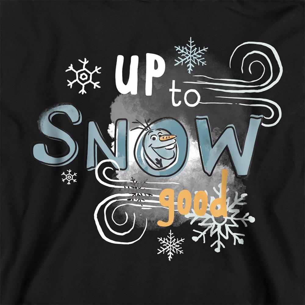Black - Back - Frozen Childrens-Kids Is Up To Snow Good Olaf Pullover Hoodie