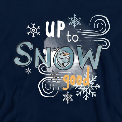 Navy - Back - Frozen Childrens-Kids Is Up To Snow Good Olaf Pullover Hoodie