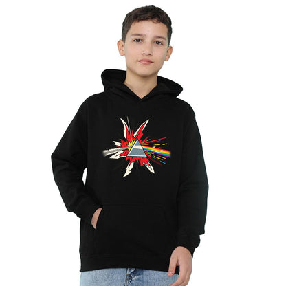 Navy - Front - Pink Floyd Childrens-Kids Dark Side Of The Moon Immersion Pop Art Hoodie