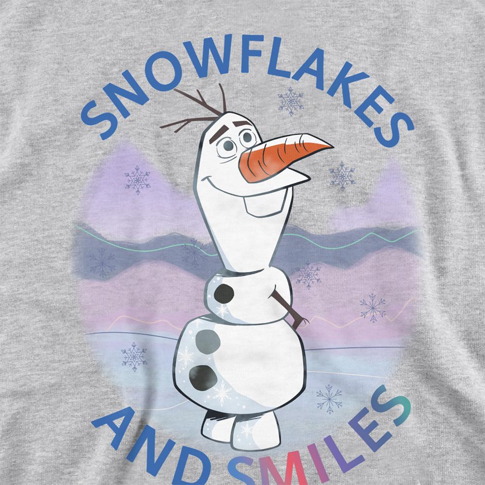 Athletic Heather - Back - Frozen Childrens-Kids Snowflakes And Smiles Olaf Heather Pullover Hoodie