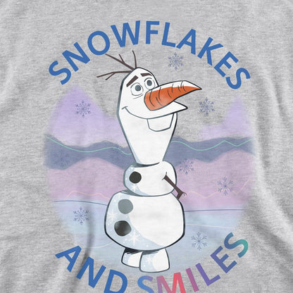 Athletic Heather - Back - Frozen Childrens-Kids Snowflakes And Smiles Olaf Heather Pullover Hoodie