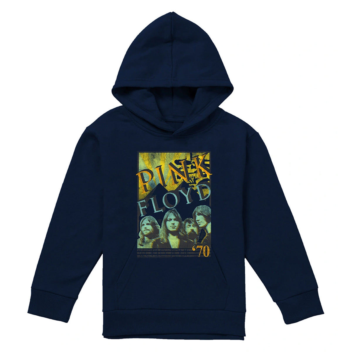 Navy - Front - Pink Floyd Childrens-Kids World Tour 1970 Pull Over Hoodie