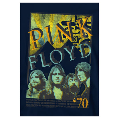 Navy - Side - Pink Floyd Childrens-Kids World Tour 1970 Pull Over Hoodie