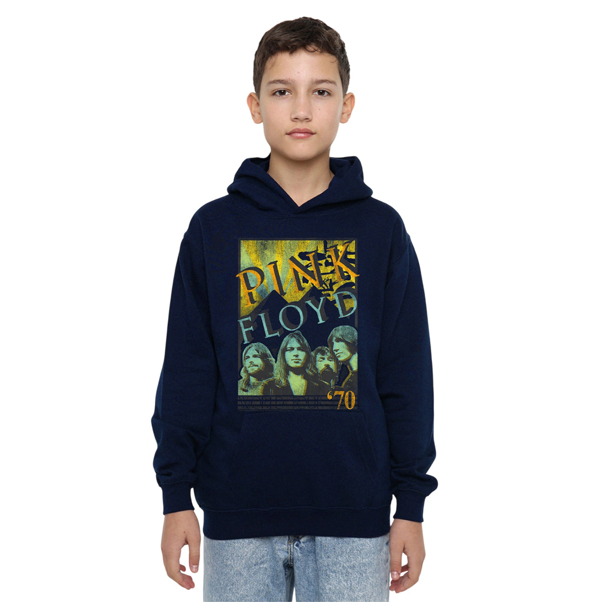 Navy - Lifestyle - Pink Floyd Childrens-Kids World Tour 1970 Pull Over Hoodie