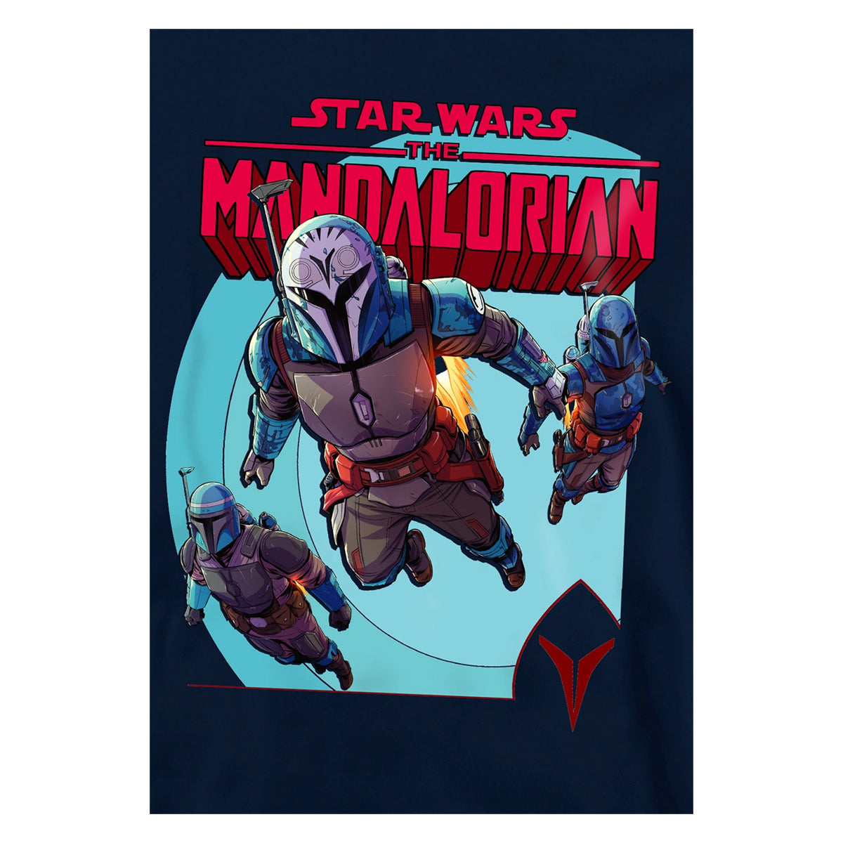 Navy - Side - Star Wars The Mandalorian Childrens-Kids Attack Hoodie