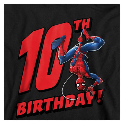 Black - Side - Spider-Man Childrens-Kids 10th Birthday Hoodie