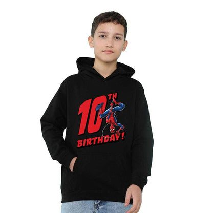 Black - Lifestyle - Spider-Man Childrens-Kids 10th Birthday Hoodie