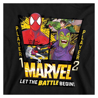 Athletic Heather - Side - Spider-Man Childrens-Kids Let The Battle Begin Heather Pull Over Hoodie
