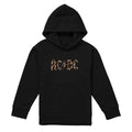 Black - Front - AC-DC Childrens-Kids Leopard Print Pull Over Hoodie