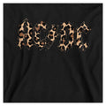 Black - Side - AC-DC Childrens-Kids Leopard Print Pull Over Hoodie