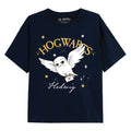 Navy - Front - Harry Potter Girls Hedwig Hogwarts T-Shirt