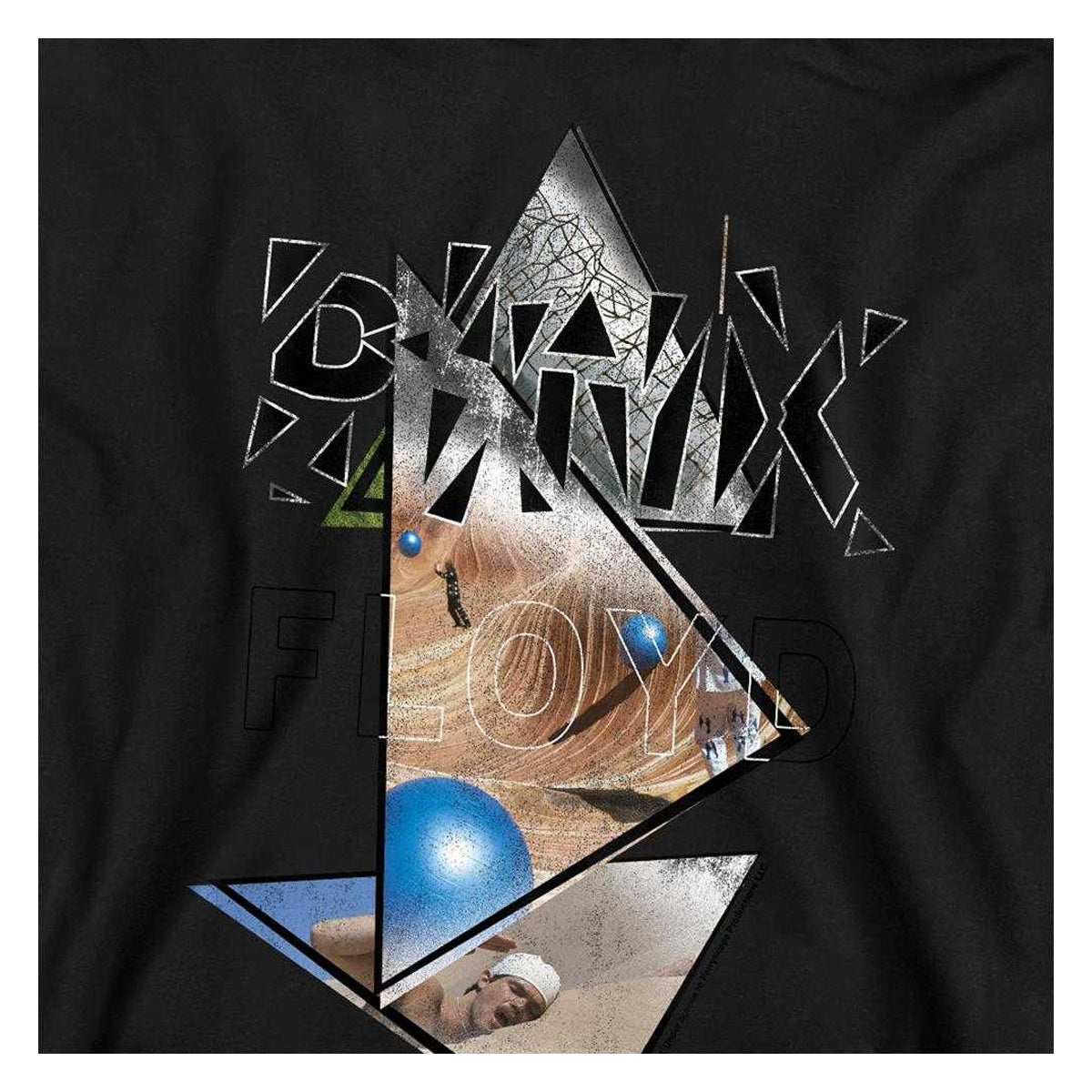 Black - Side - Pink Floyd Childrens-Kids Triangle Frames Pull Over Hoodie