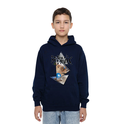 Navy - Lifestyle - Pink Floyd Childrens-Kids Triangle Frames Pull Over Hoodie