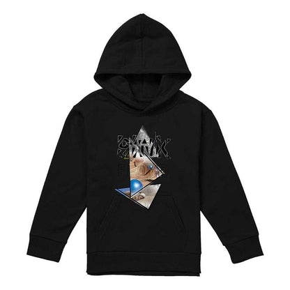 Black - Front - Pink Floyd Childrens-Kids Triangle Frames Pull Over Hoodie