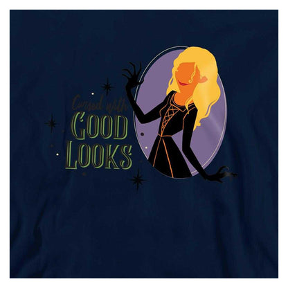 Navy - Side - Hocus Pocus Childrens-Kids Sarah Is Cursed With Good Looks Hoodie