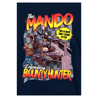 Navy - Side - Star Wars The Mandalorian Childrens-Kids Bounty Hunter Speed Bike Hoodie
