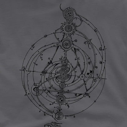 Charcoal - Side - Dark Crystal Unisex Adult Dream Spiral T-Shirt