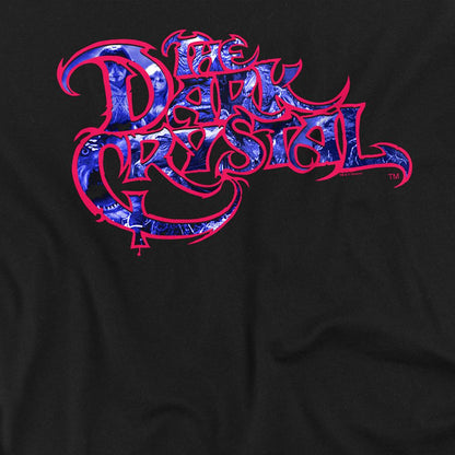 Black - Side - Dark Crystal Unisex Adult Collage Logo T-Shirt