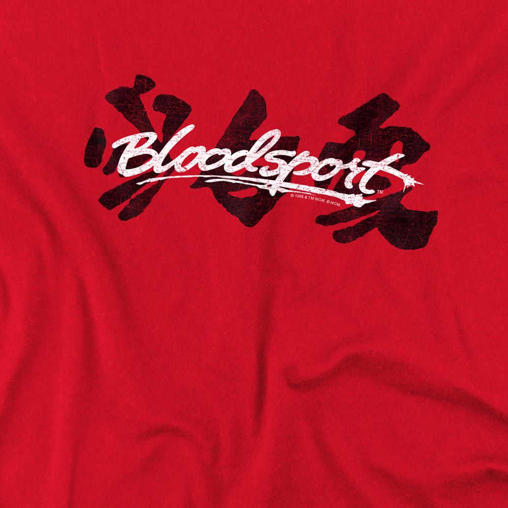 Red - Side - Bloodsport Unisex Adult Kanji T-Shirt