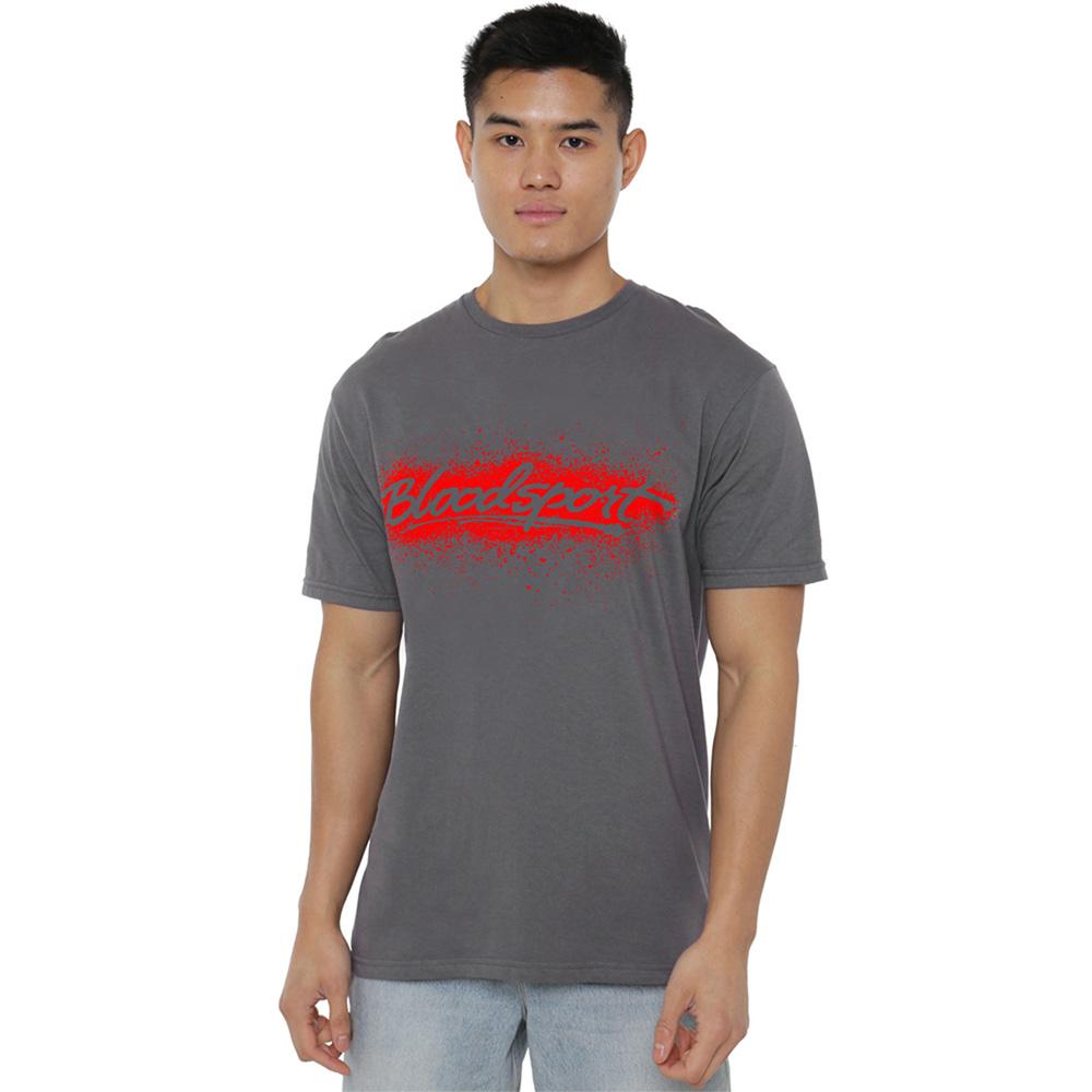 Charcoal - Lifestyle - Bloodsport Unisex Adult Blood Splatter T-Shirt