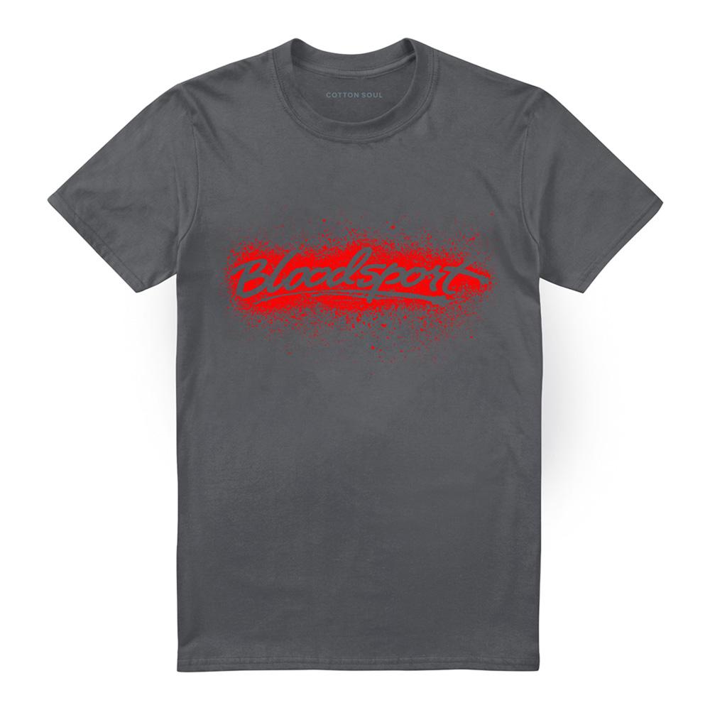 Charcoal - Front - Bloodsport Unisex Adult Blood Splatter T-Shirt