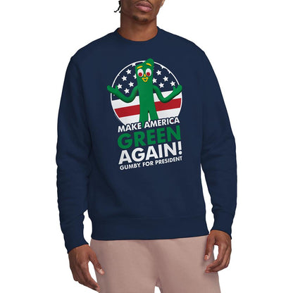 Navy - Lifestyle - Gumby Unisex Adult For President Sweatshirt