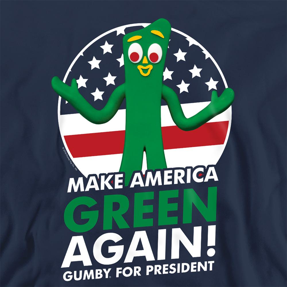 Navy - Side - Gumby Unisex Adult For President Sweatshirt