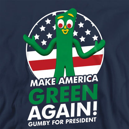 Navy - Side - Gumby Unisex Adult For President Sweatshirt