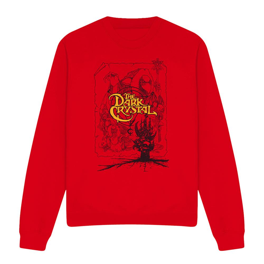 Red - Front - Dark Crystal Unisex Adult Poster Sweatshirt