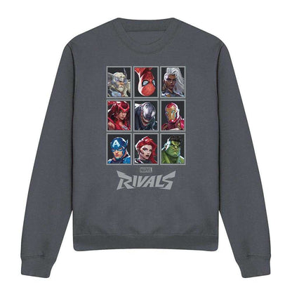 Dark Heather - Front - Marvel Rivals Unisex Adult Character Grid Sweatshirt
