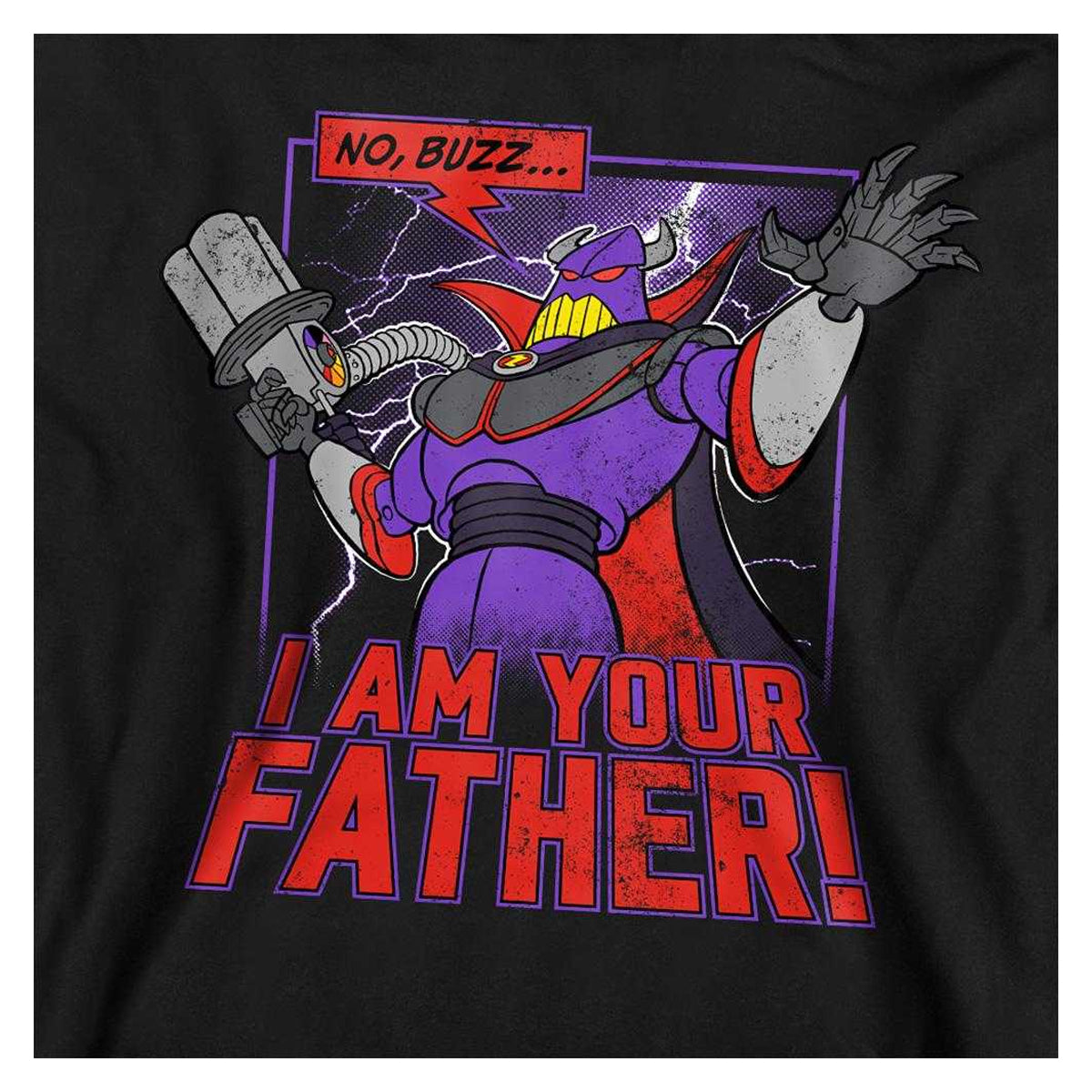 Black - Side - Toy Story 2 Mens Is Your Father Zurg Sweatshirt