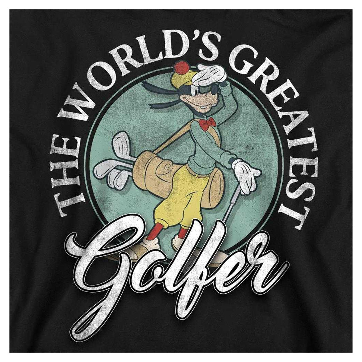 Black - Side - Mickey & Friends Mens The World´s Greatest Golfer Goofy Sweatshirt