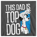 Light Graphite - Side - 101 Dalmatians Unisex Adult This Dad Is Top Dog Sweatshirt