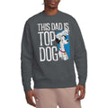 Light Graphite - Lifestyle - 101 Dalmatians Unisex Adult This Dad Is Top Dog Sweatshirt