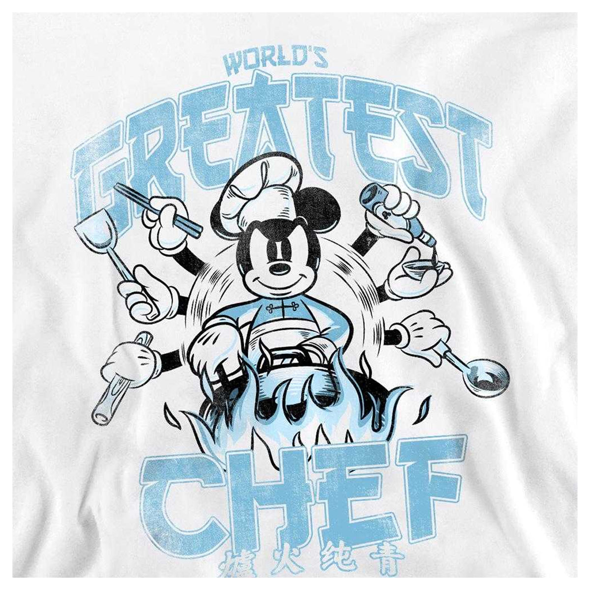 White - Side - Mickey & Friends Mens World´S Greatest Chef Dad Sweatshirt