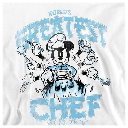 White - Side - Mickey & Friends Mens World´S Greatest Chef Dad Sweatshirt