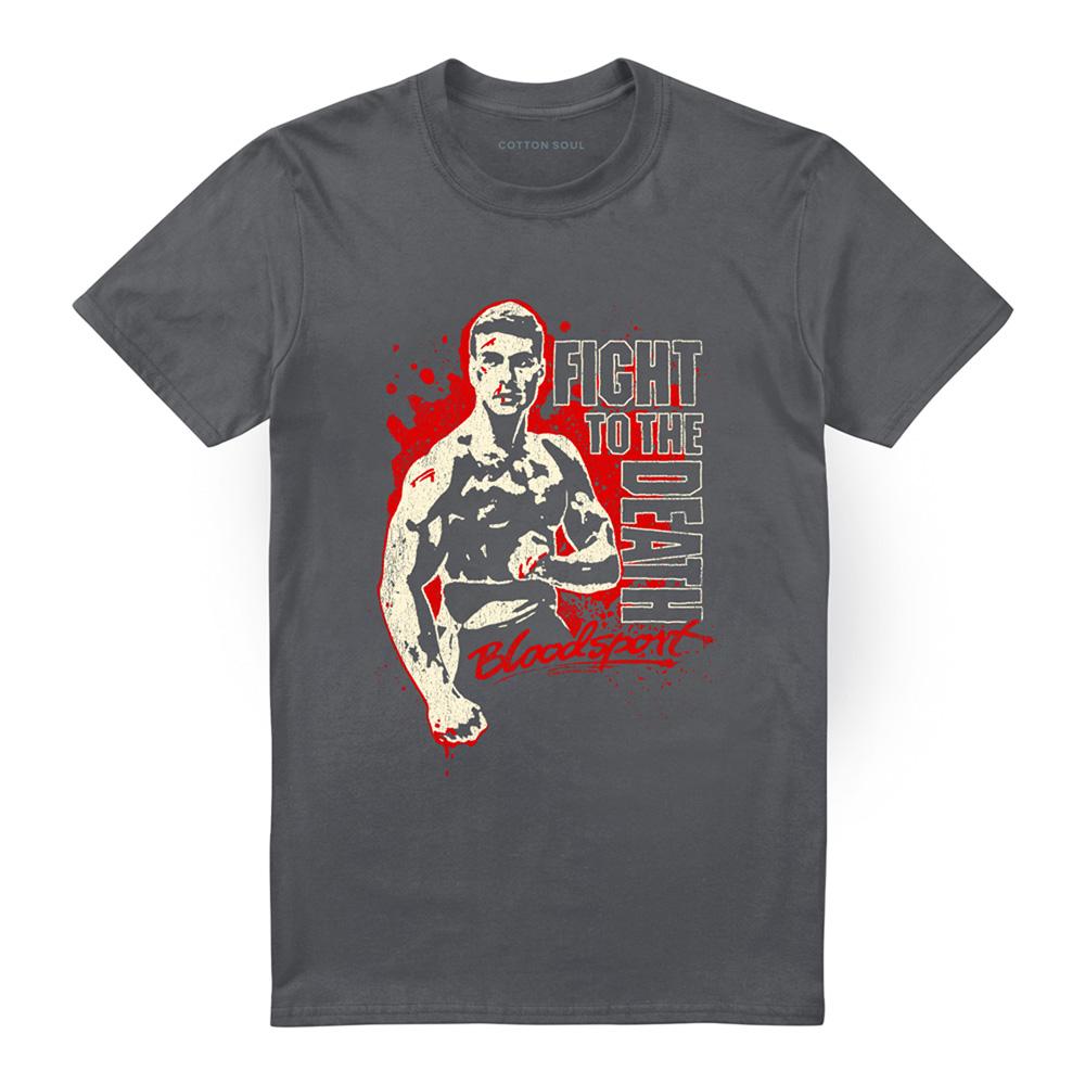 Charcoal - Front - Bloodsport Unisex Adult To The Death T-Shirt