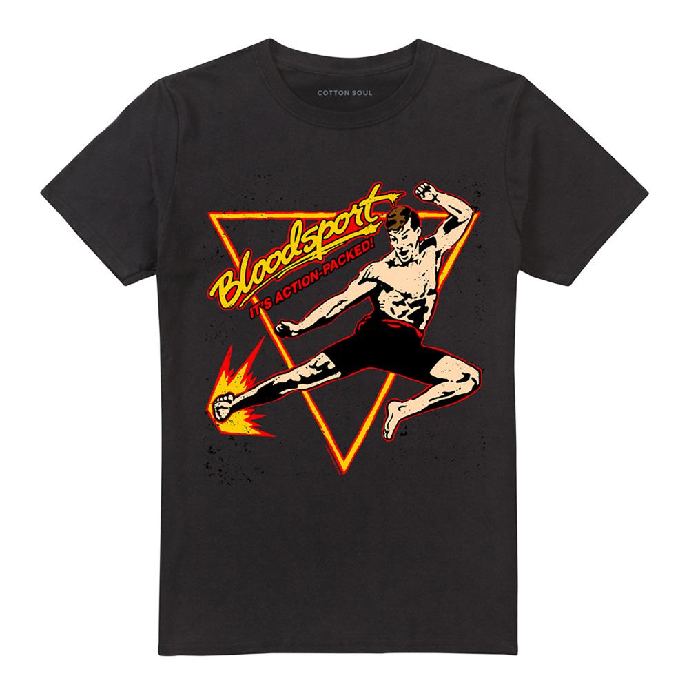 Black - Front - Bloodsport Unisex Adult Action Packed T-Shirt