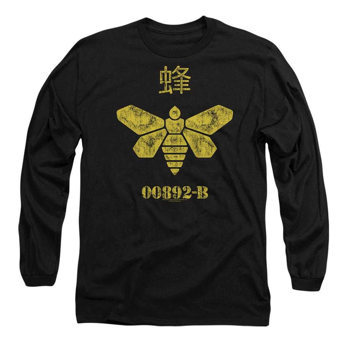 Black - Front - Breaking Bad Unisex Adult Barrel Bee Long-Sleeved T-Shirt