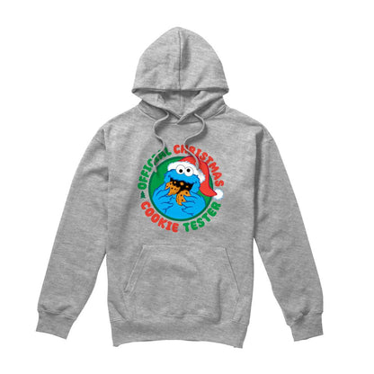 Athletic Heather - Front - Sesame Street Unisex Adult Official Cookie Tester Heather Christmas Hoodie