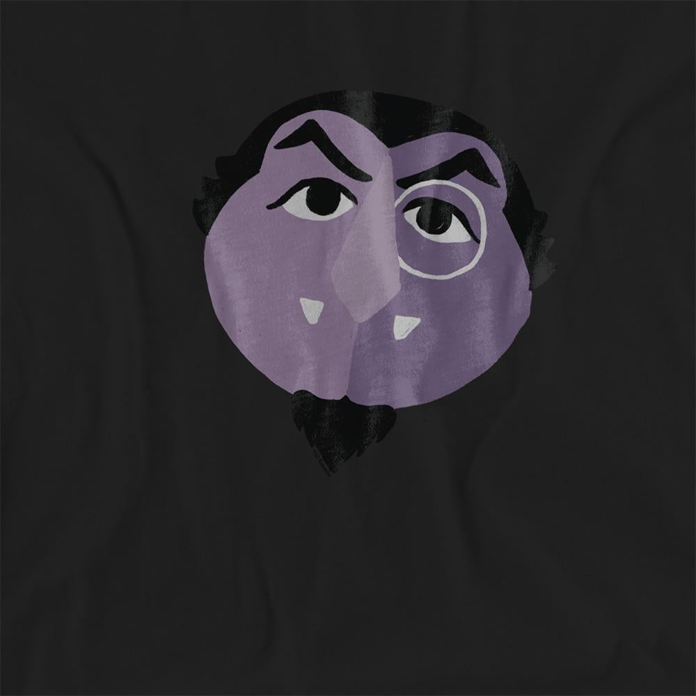Black - Side - Sesame Street Womens-Ladies Count von Count T-Shirt