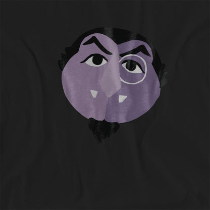 Black - Side - Sesame Street Womens-Ladies Count von Count T-Shirt