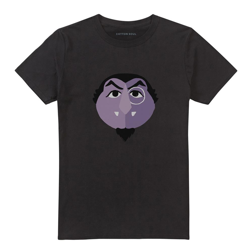 Black - Front - Sesame Street Unisex Adult Count von Count T-Shirt