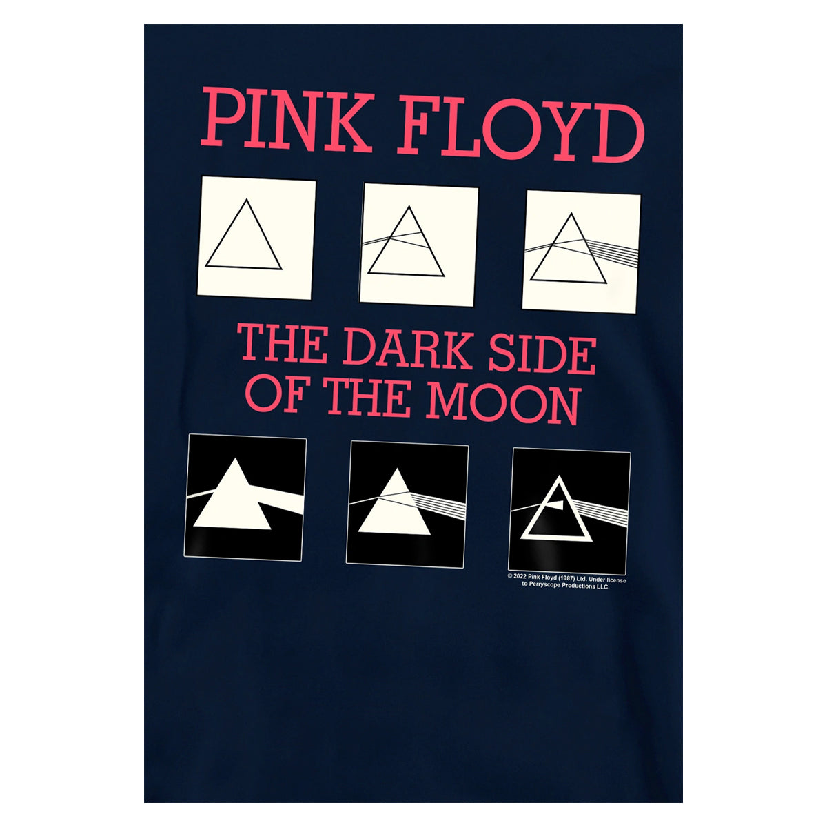 Navy - Side - Pink Floyd Childrens-Kids The Dark Side Of The Moon Album Hoodie
