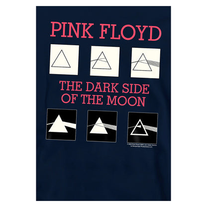 Navy - Side - Pink Floyd Childrens-Kids The Dark Side Of The Moon Album Hoodie